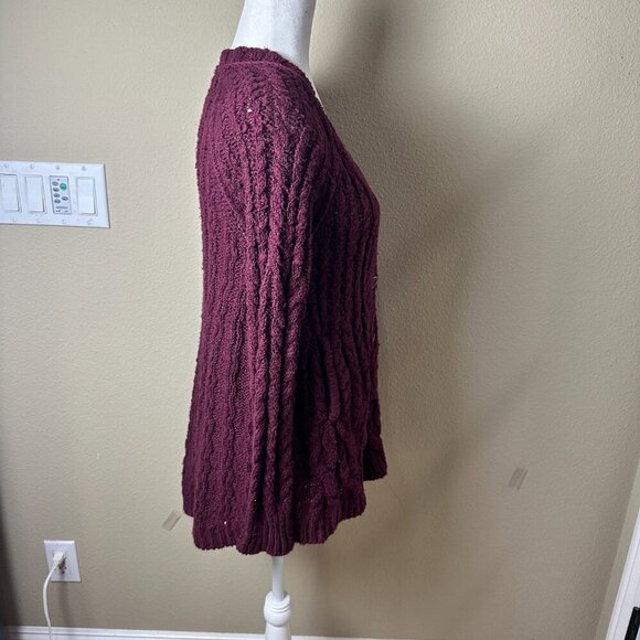FREE PEOPLE Cable Knit Oversized Cardigan Sweater Size XS - Picture 8 of 10